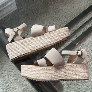 Tan Wedges.